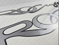 ProCraft Tracker Marine Boat Logo Silver Decal Set of 2
